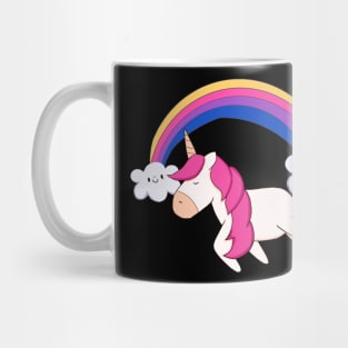 Kawaii Unicorn with Rainbow, Love Unicorns Mug